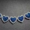 39ctw Halo Paved Heart Statement Necklace