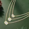 Double Bubble Bezel Pendant Ball Chain Everyday Necklace