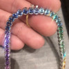 80ctw Round Cut Rainbow Sapphire Statement Necklace