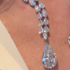 120ctw Pear Cut White Sapphire Two-Row Statement Necklace