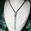 36ctw Round Cut Bolo Statement Necklace