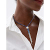 36ctw Round Cut Bolo Statement Necklace