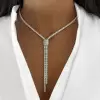 36ctw Round Cut Bolo Statement Necklace