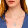 5.7ct Pear Cut White Sapphire Chain Link Necklace