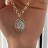 5.7ct Pear Cut White Sapphire Chain Link Necklace