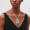 14ct Emerald Cut Aquamarine Vintage Necklace