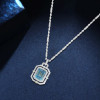 14ct Emerald Cut Aquamarine Vintage Necklace