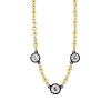 Round Cut White Sapphire Ball Chain Station Necklace