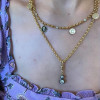 6ctw Round Cut White Sapphire Vintage Pendant Necklace