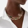 20ctw Round Cut Paperclip Link Chain Necklace