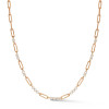 20ctw Round Cut Paperclip Link Chain Necklace
