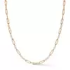 20ctw Round Cut Paperclip Link Chain Necklace