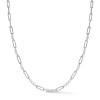 20ctw Round Cut Paperclip Link Chain Necklace