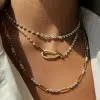 20ctw Round Cut Paperclip Link Chain Necklace