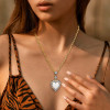 6ct Heart-Shaped Opal Vintage Pendant Necklace