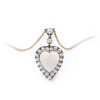 6ct Heart-Shaped Opal Vintage Pendant Necklace