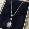 4.5ctw Round Cut White Sapphire Art Deco Pendant Necklace