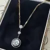 4.5ctw Round Cut White Sapphire Art Deco Pendant Necklace