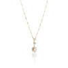 4.5ctw Round Cut White Sapphire Art Deco Pendant Necklace