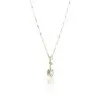 4.5ctw Round Cut White Sapphire Art Deco Pendant Necklace