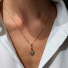 4.5ctw Round Cut White Sapphire Art Deco Pendant Necklace