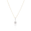 4.5ctw Round Cut White Sapphire Art Deco Pendant Necklace