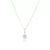 4.5ctw Round Cut White Sapphire Art Deco Pendant Necklace