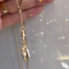 6.8ct Bezel Set Cushion-Shaped Pendant Necklace
