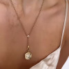 6.8ct Bezel Set Cushion-Shaped Pendant Necklace