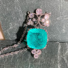 18ct Cushion Cut Paraiba Vintage Pendant Necklace