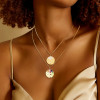 Flush Set Multicolor Sapphire Starry Pendant Necklace