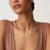 24ctw Pear and Round Cut Tennis Necklace