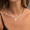 24ctw Pear and Round Cut Tennis Necklace