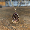 Flush Set Multicolor Waterdrop Starry Pendant Necklace