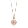 Vintage Style Paved Ball Pendant Necklace
