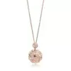 Vintage Style Paved Ball Pendant Necklace