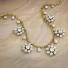 80ctw Oval Link Chain Floral Pendant Statement Necklace