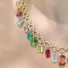 50ctw Multicut Multicolor One of Kind Link Statement Necklace