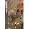 50ctw Multicut Multicolor One of Kind Link Statement Necklace