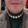 210ctw Round Cut White Sapphire Riviera Statement Necklace