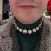210ctw Round Cut White Sapphire Riviera Statement Necklace