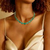 50ctw Oval Cut Emerald Rivera Statement Necklace