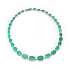 50ctw Oval Cut Emerald Rivera Statement Necklace