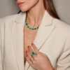 50ctw Oval Cut Emerald Rivera Statement Necklace