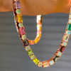 80ctw Multicolor Sapphire and Opal Rainbow Necklace
