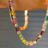 80ctw Multicolor Sapphire and Opal Rainbow Necklace