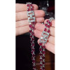 52ctw Oval Cut Ruby Art-deco Two Row Statement Necklace