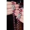 52ctw Oval Cut Ruby Art-deco Two Row Statement Necklace