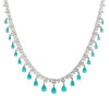 48ctw Pear Cut Paraiba Fringe Statement Necklace