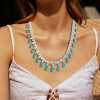 48ctw Pear Cut Paraiba Fringe Statement Necklace